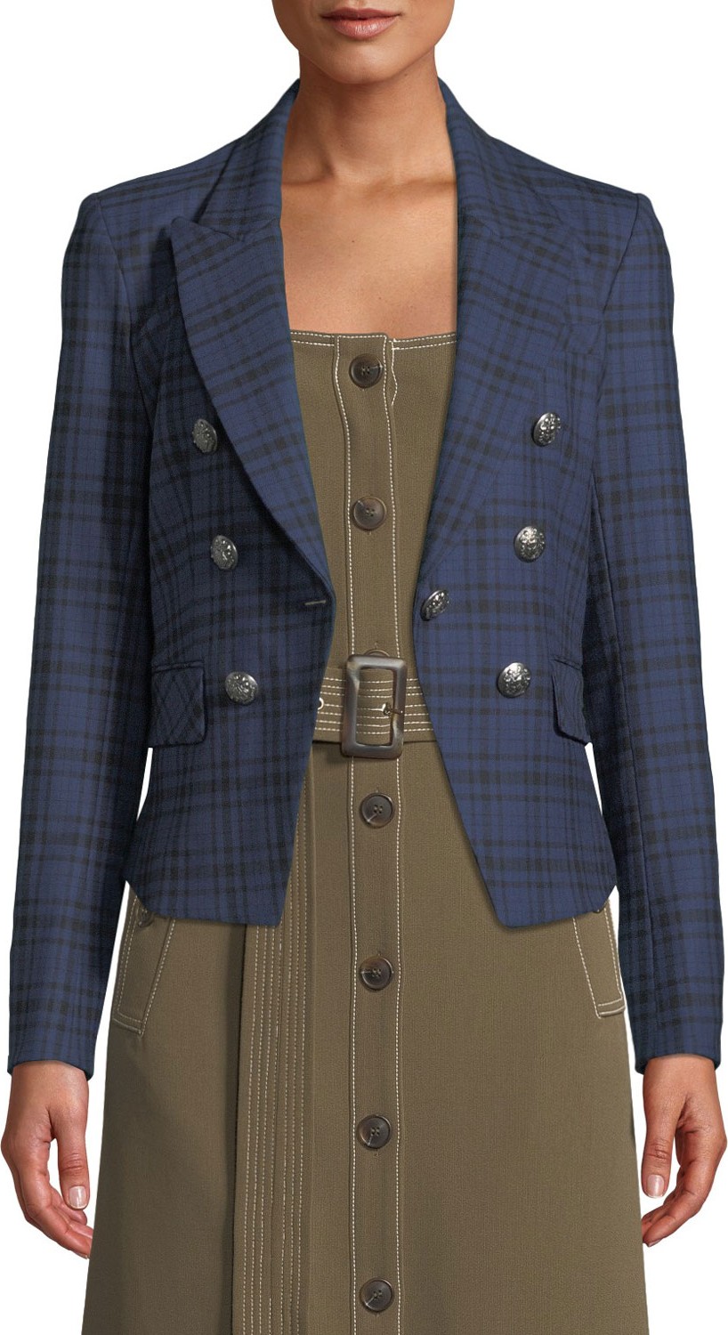 Veronica Beard Kenton Plaid Single-Button Jacket