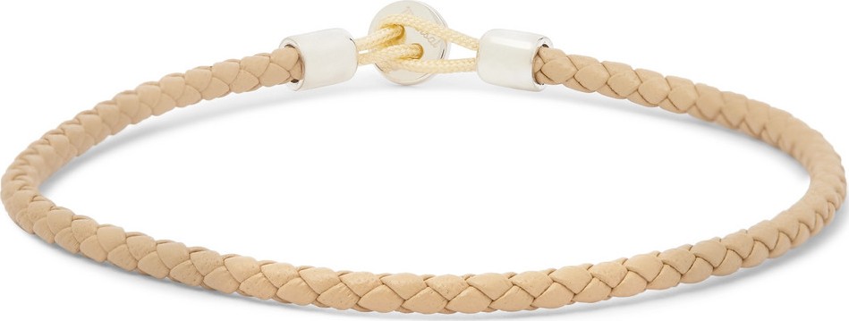 Miansai Nexus Sterling Silver and Leather Bracelet