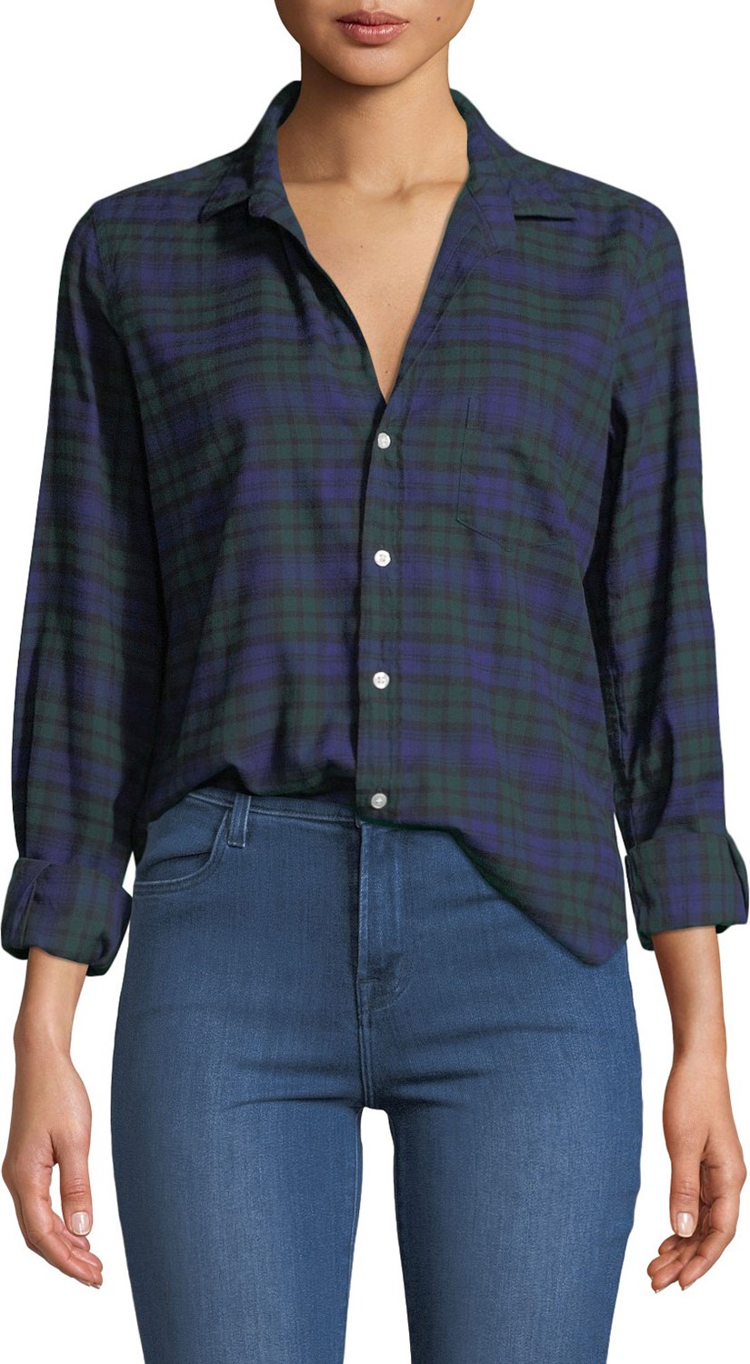 Frank & Eileen Long-Sleeve Plaid Button-Down Top