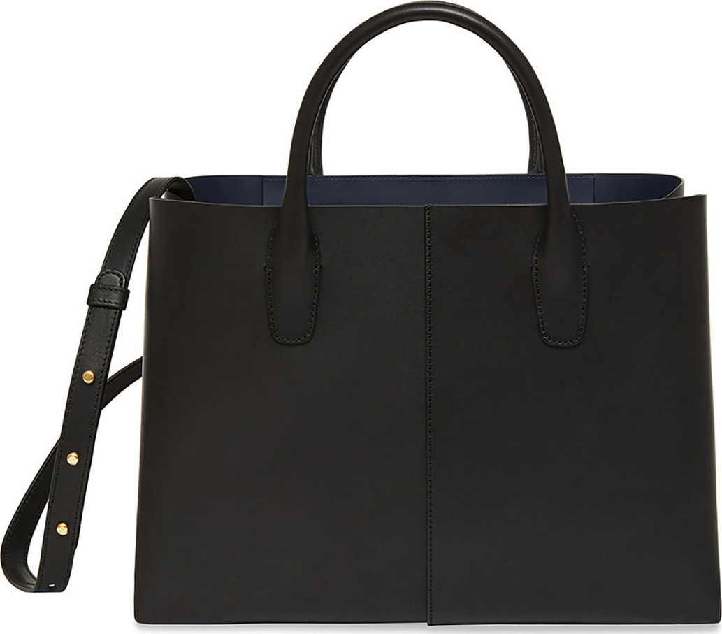 Mansur Gavriel Large Folded Vegetable-Tanned Leather Shoulder Bag