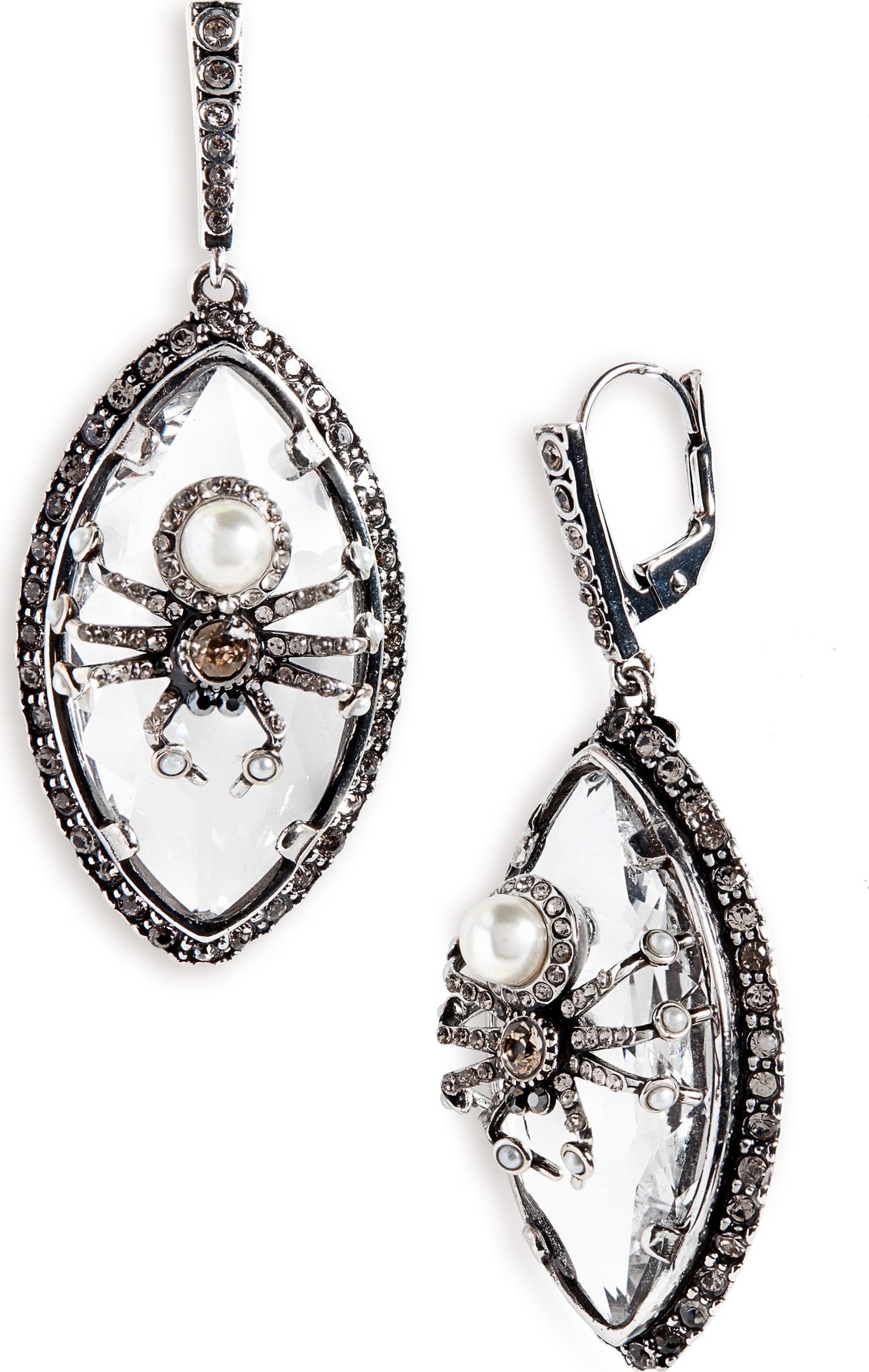 Alexander McQueen Spider & Crystal Drop Earrings