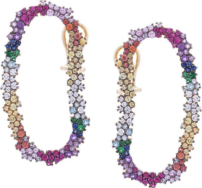 Ana Khouri diamond and sapphire embellished earrings