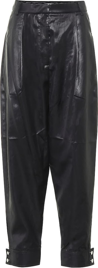 Tibi Liquid Drape carrot pants