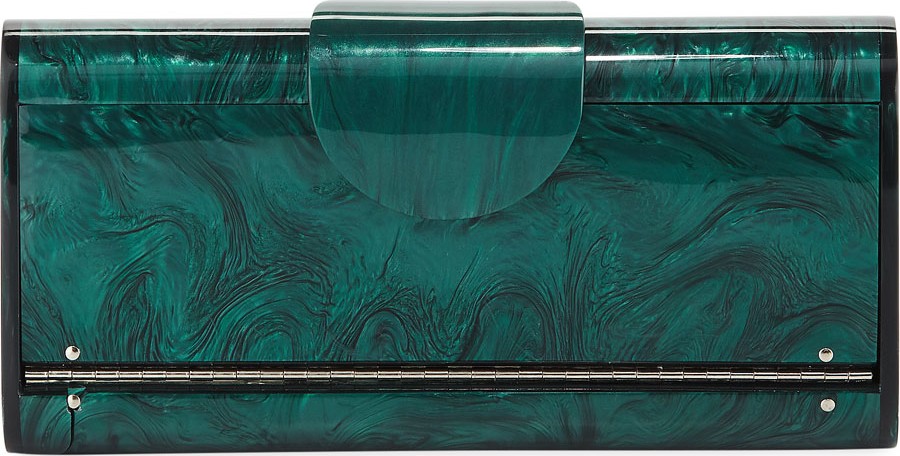 Edie Parker Large Lara Glitter Iceless Clutch Bag