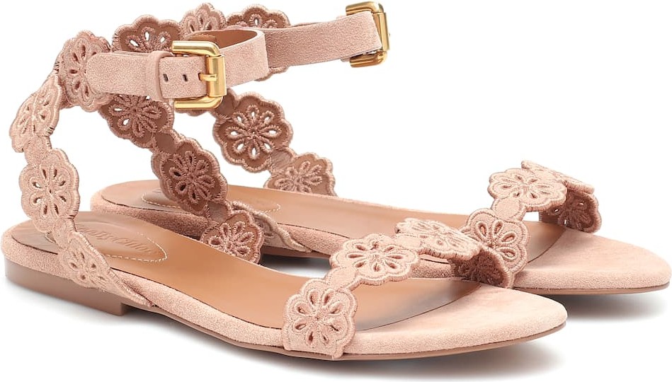 See By Chloé Embroidered suede sandals