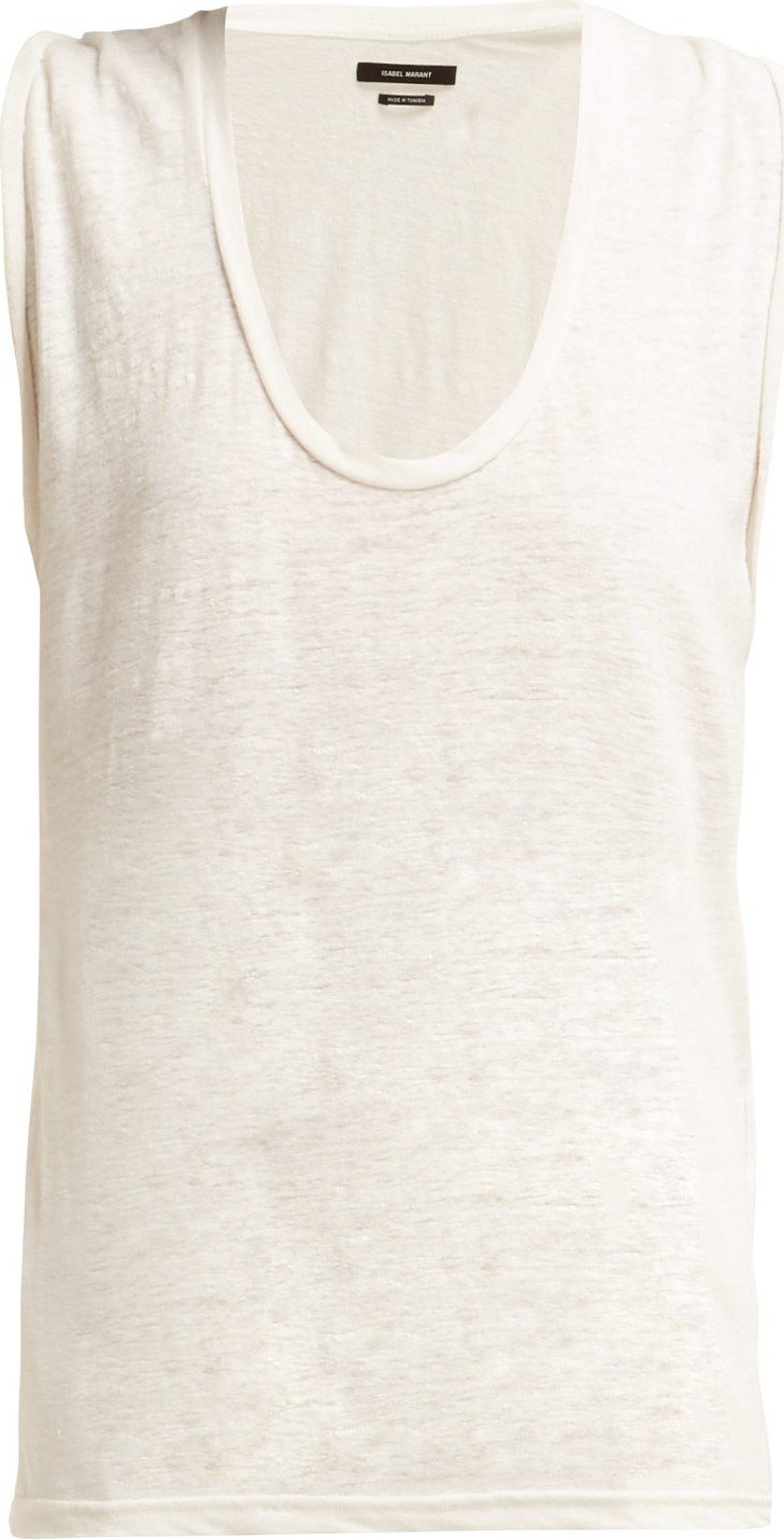 Isabel Marant Maik scoop-neck linen top