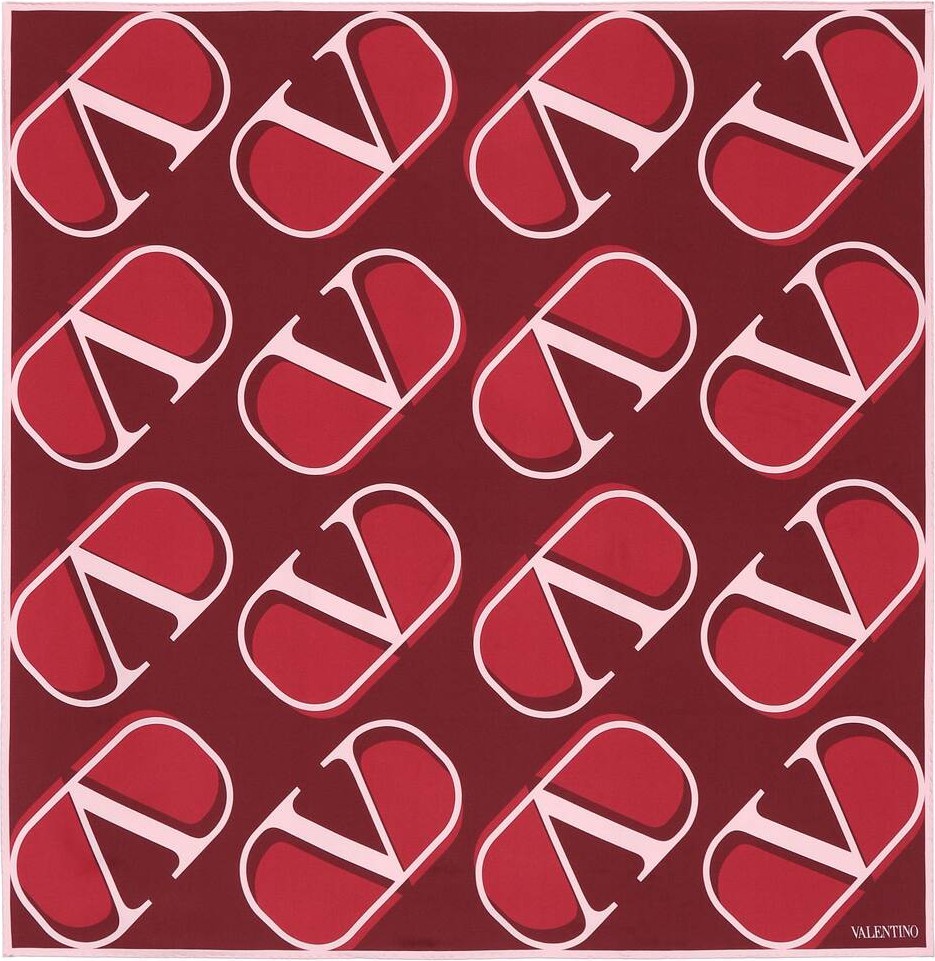 Valentino VLOGO silk scarf