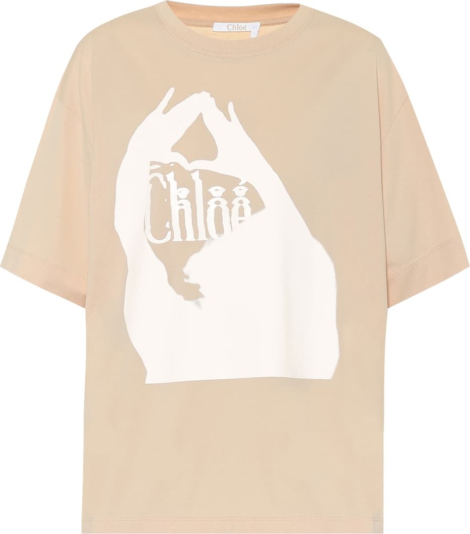 Chloe Printed cotton-jersey T-shirt