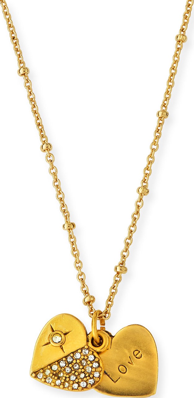 Sequin Heart Talisman Necklace