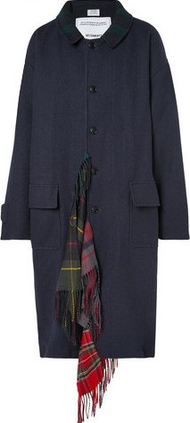 Vetements Reversible Navy Scarf Coat