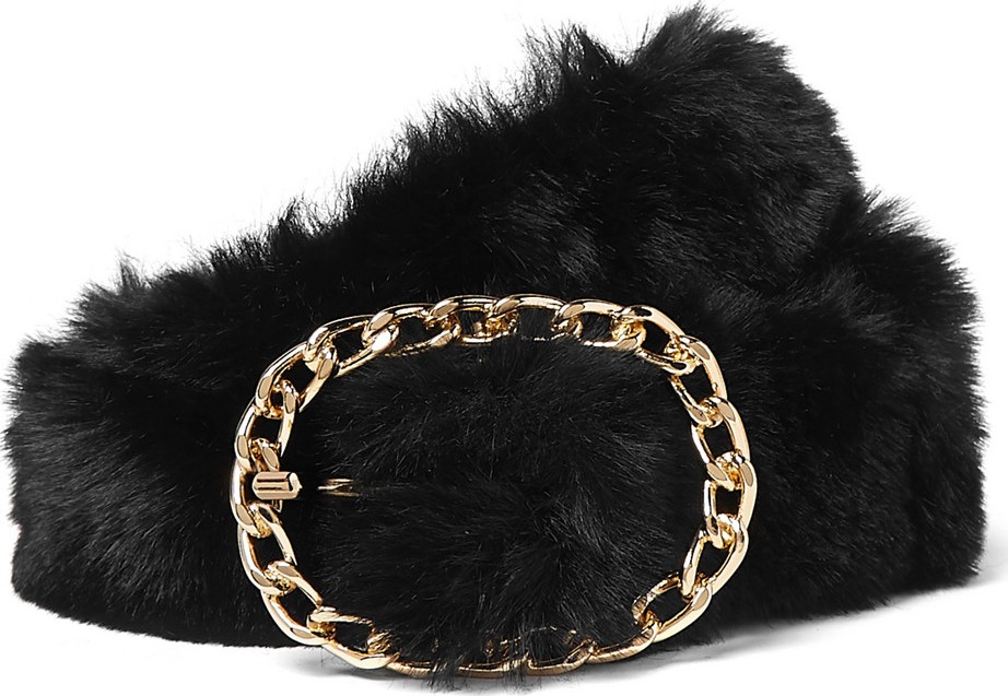 Martine Rose 4cm Faux Fur Belt