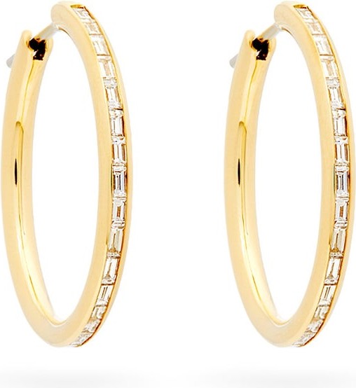 Spinelli Kilcollin Miri diamond & 18kt gold hoop earrings