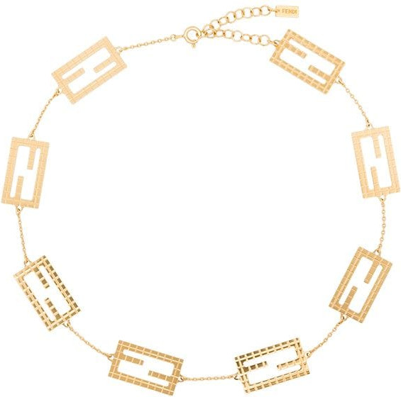 Fendi - Zucca motif chain-link choker