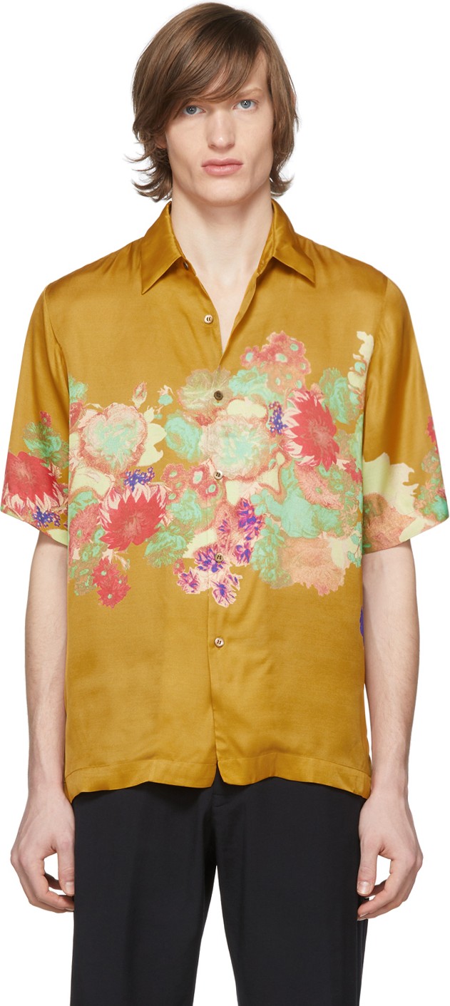 Dries Van Noten Yellow Floral Clasen Shirt