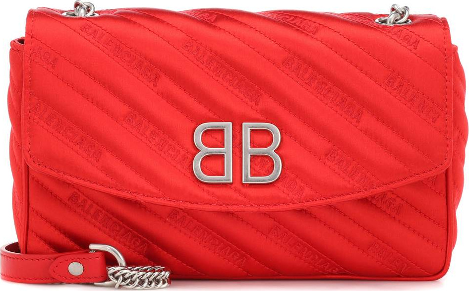 Balenciaga BB Round satin shoulder bag