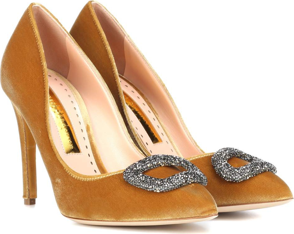 Rupert Sanderson Malory velvet pumps