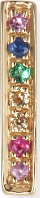 Sydney Evan 14k Gold Rainbow Bar Stud Earring (Single)