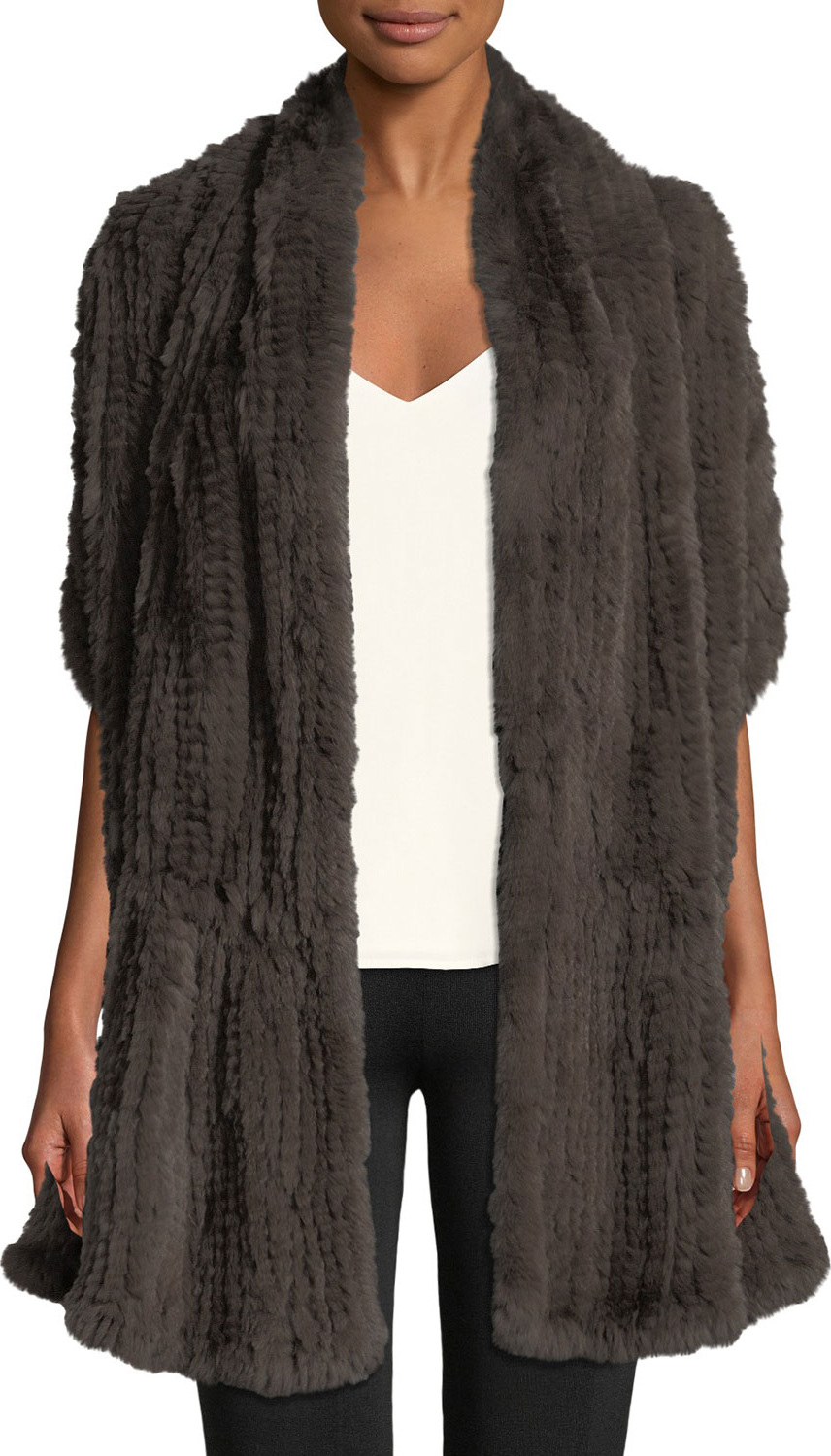 HALSTON HERITAGE Convertible Fur Wrap