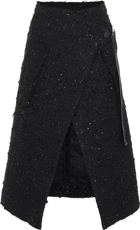 Moncler Genius 2 MONCLER 1952 tweed midi skirt