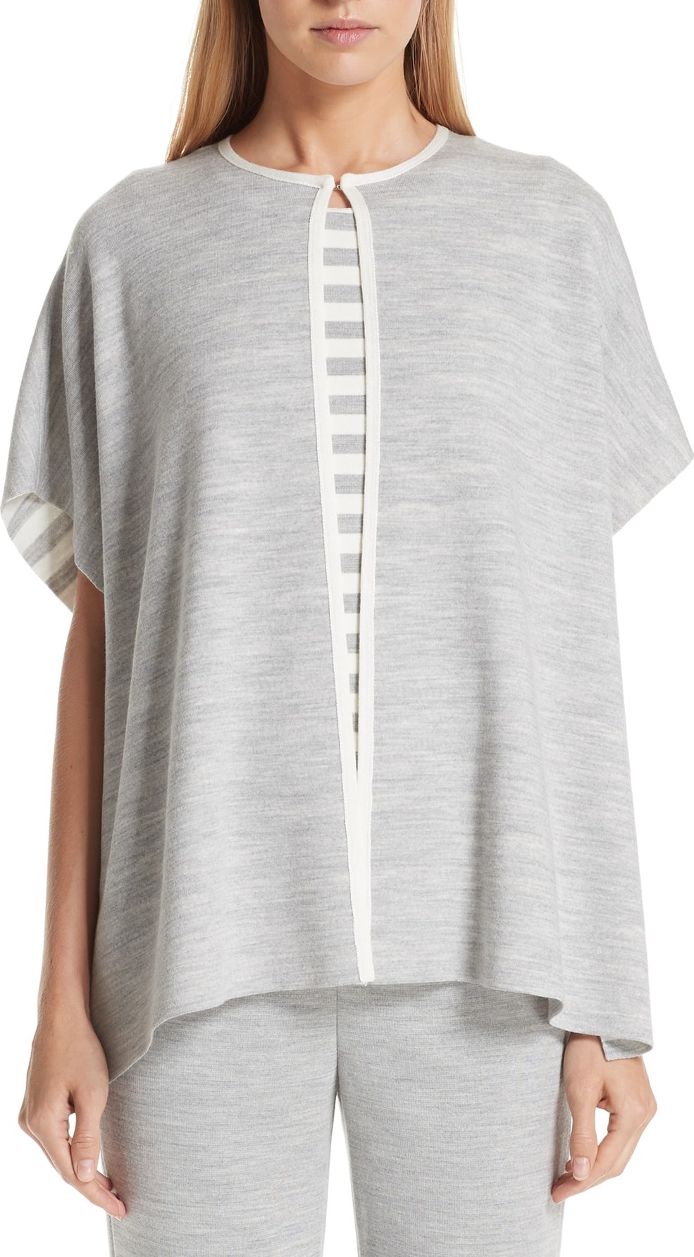 St. John Knit Reversible Poncho