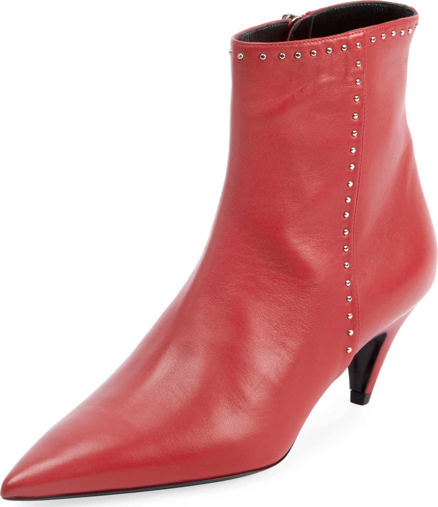 Saint Laurent Charlotte Studded Leather Booties