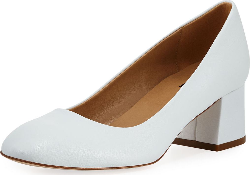 Sesto Meucci Myna Soft Napa Leather Block-Heel Pump