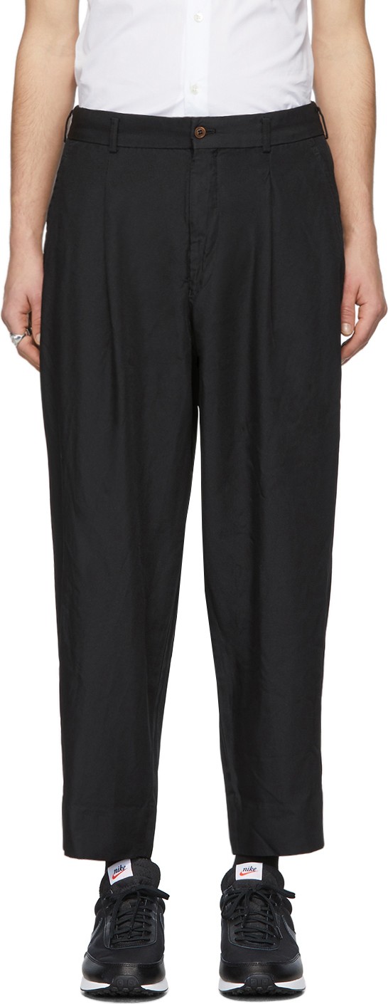 Comme Des Garçons Homme Plus Black Twill Trousers
