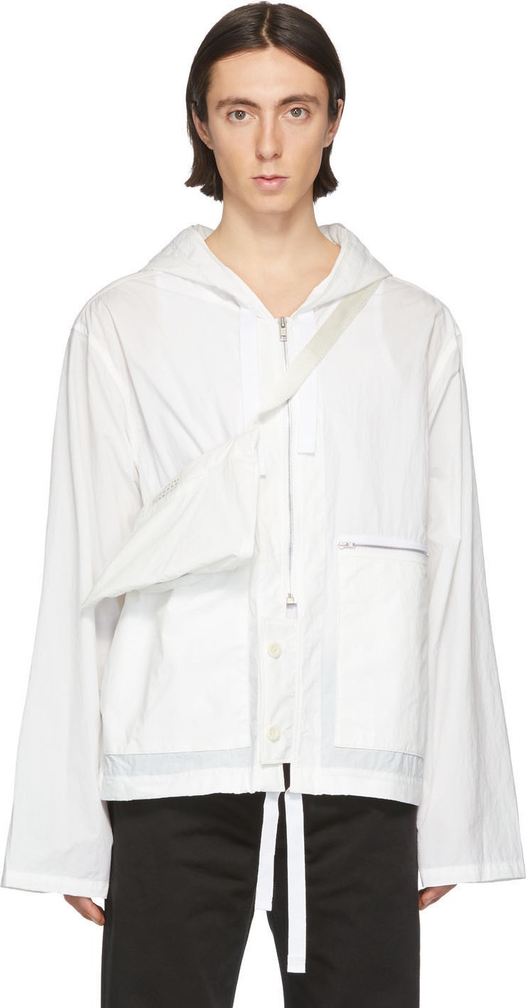 Maison Margiela Off-White Recycled Nylon Sports Jacket