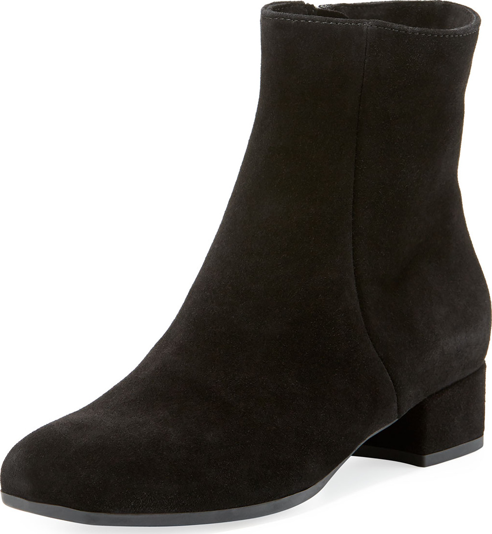 La Canadienne Jillian Suede Low Chunky-Heel Bootie