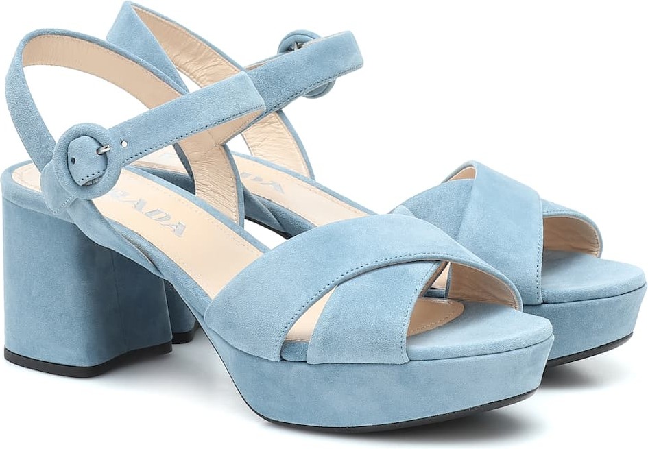 Prada Suede platform sandals