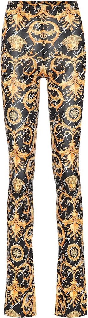 Versace Printed stretch-jersey pants