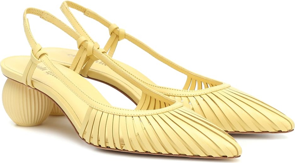Cult Gaia Alia leather slingback pumps