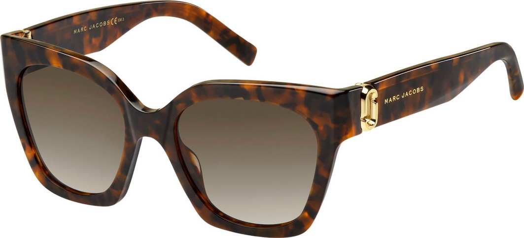 MARC JACOBS Square Acetate Sunglasses w/ Logo Temples