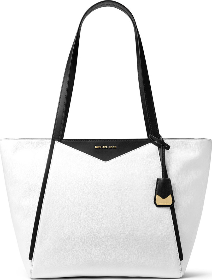 MICHAEL MICHAEL KORS Large Colorblock Leather Shoulder Tote Bag