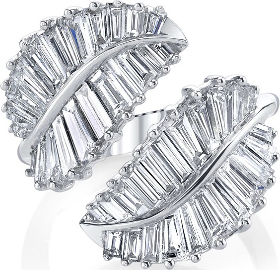Anita Ko Palm Leaf 18k White Gold & Diamond Ring