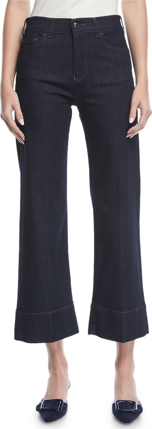 Emporio Armani Wide-Leg Cropped Jeans