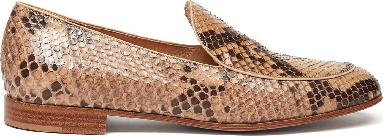 Gianvito Rossi Python loafers