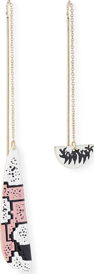 Isabel Marant Etoile Ma Vallee Enamel Threader Earrings