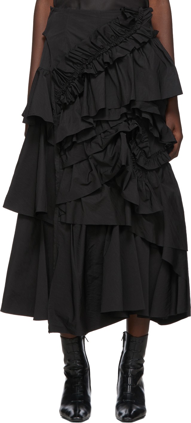 Chika Kisada Black Ruffle Skirt