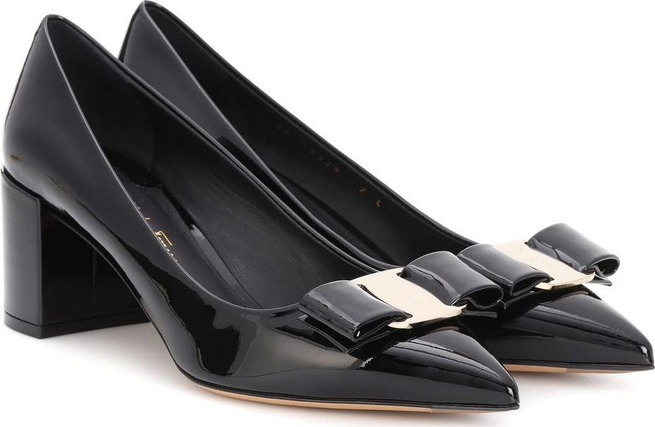 Salvatore Ferragamo Alice Vara Bow patent leather pumps