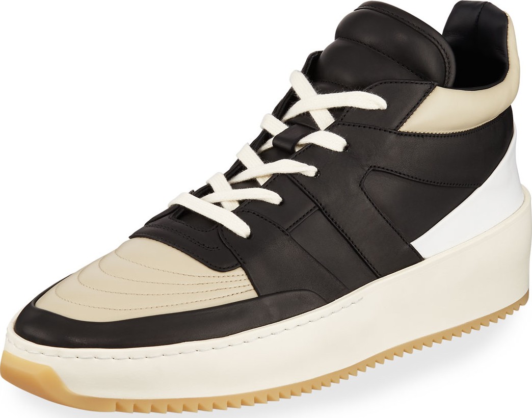 Fear of God Men's Two-Tone Leather Mid-Top Basketball Sneakers