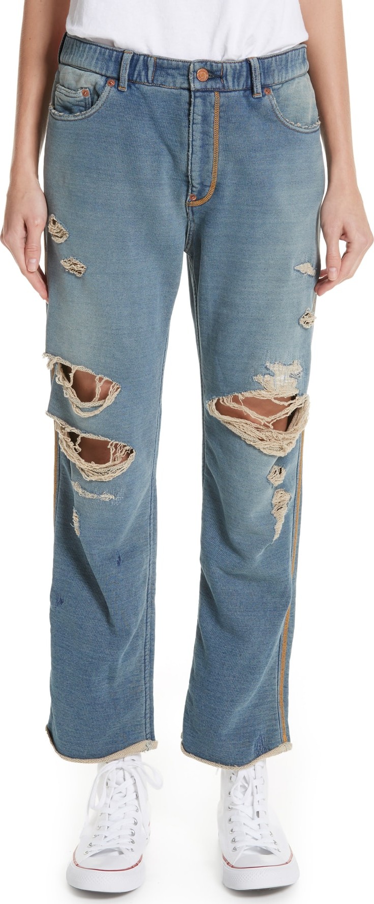 Undercover Ripped Indigo Sweatpants