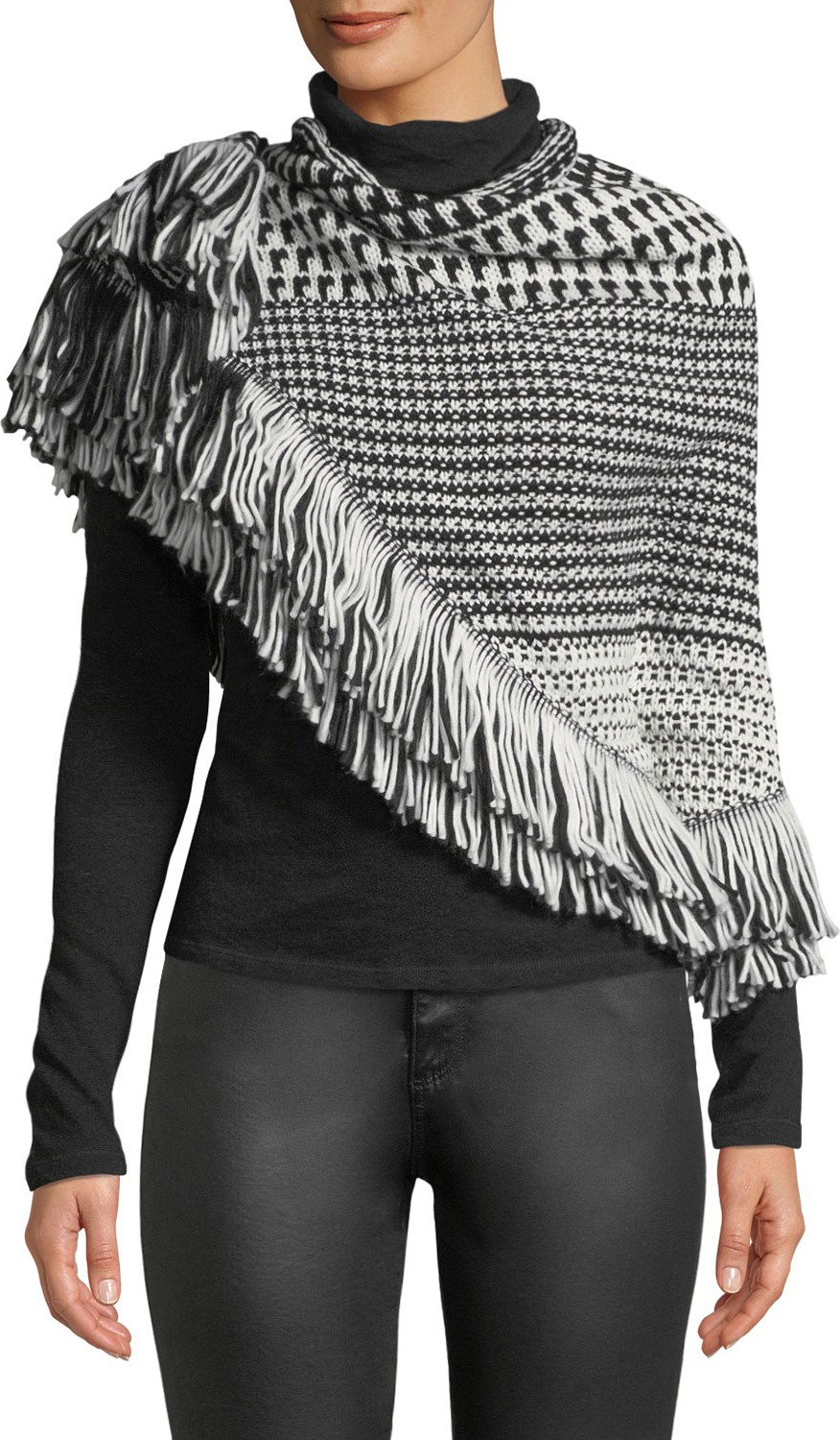 Rebecca Minkoff Patchwork Jacquard Triangle Scarf