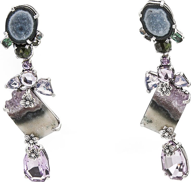 Stephen Dweck One-of-a-Kind Multi-Stone Drop Earrings