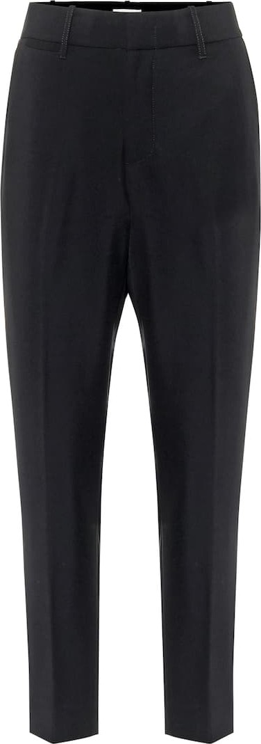 Vince High-rise slim crêpe pants