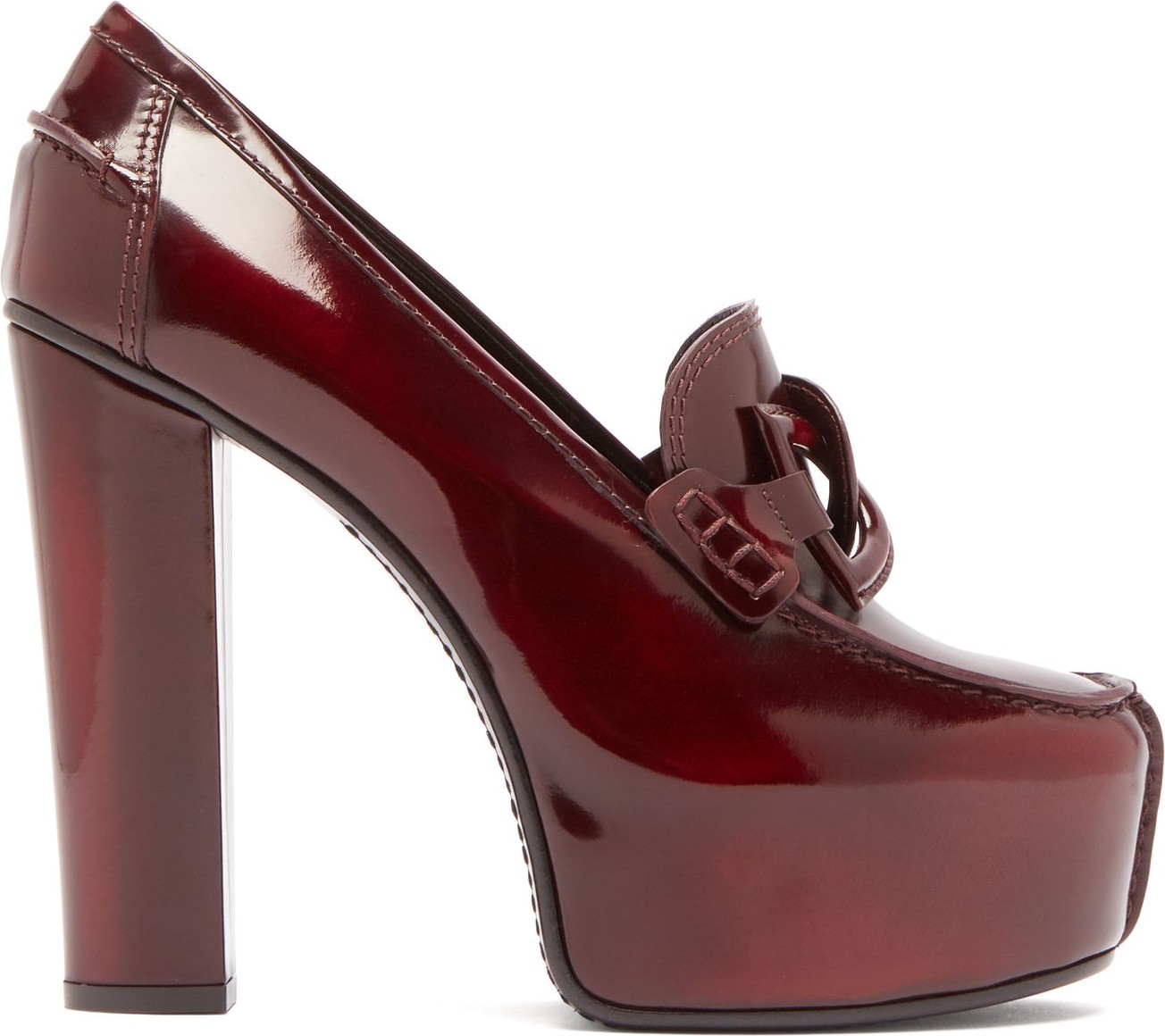 Givenchy Platform patent-leather loafers