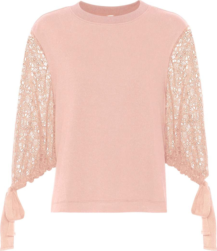 See By Chloé Lace and cotton top