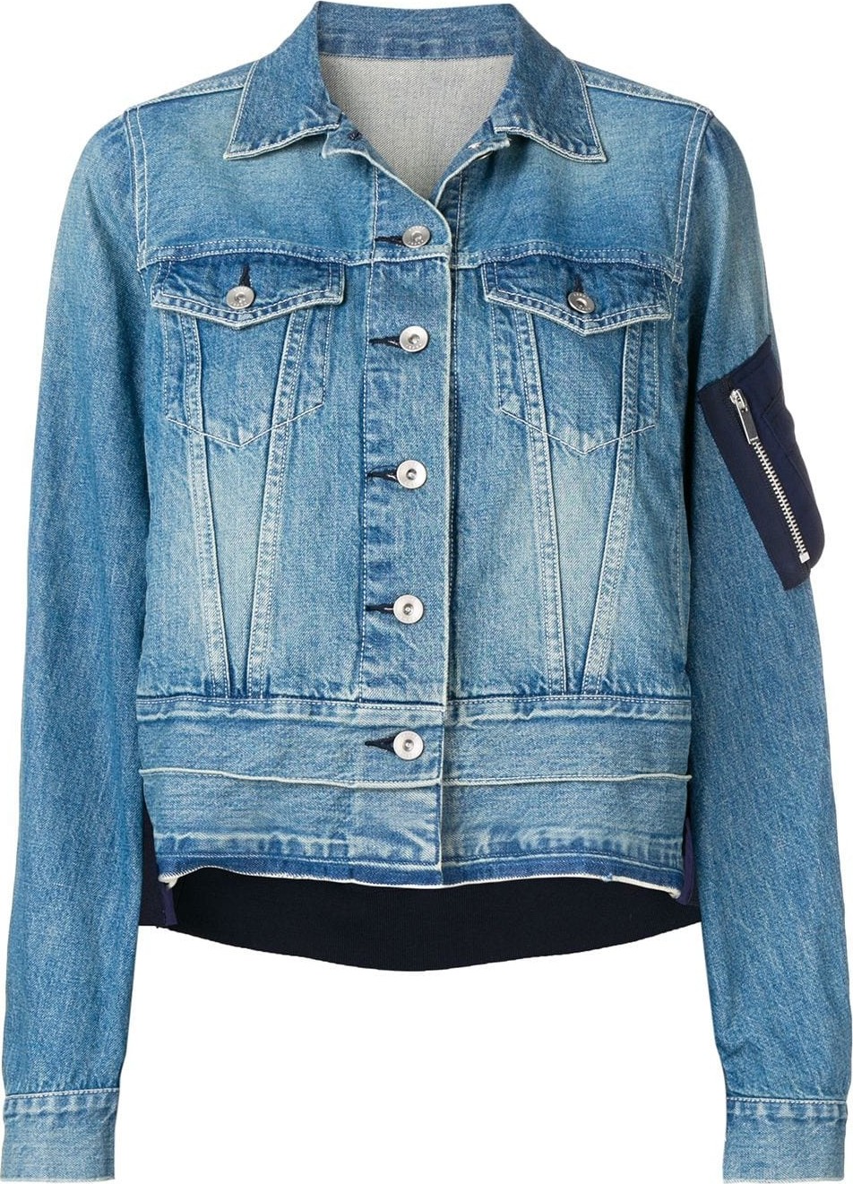 Sacai contrast back denim jacket
