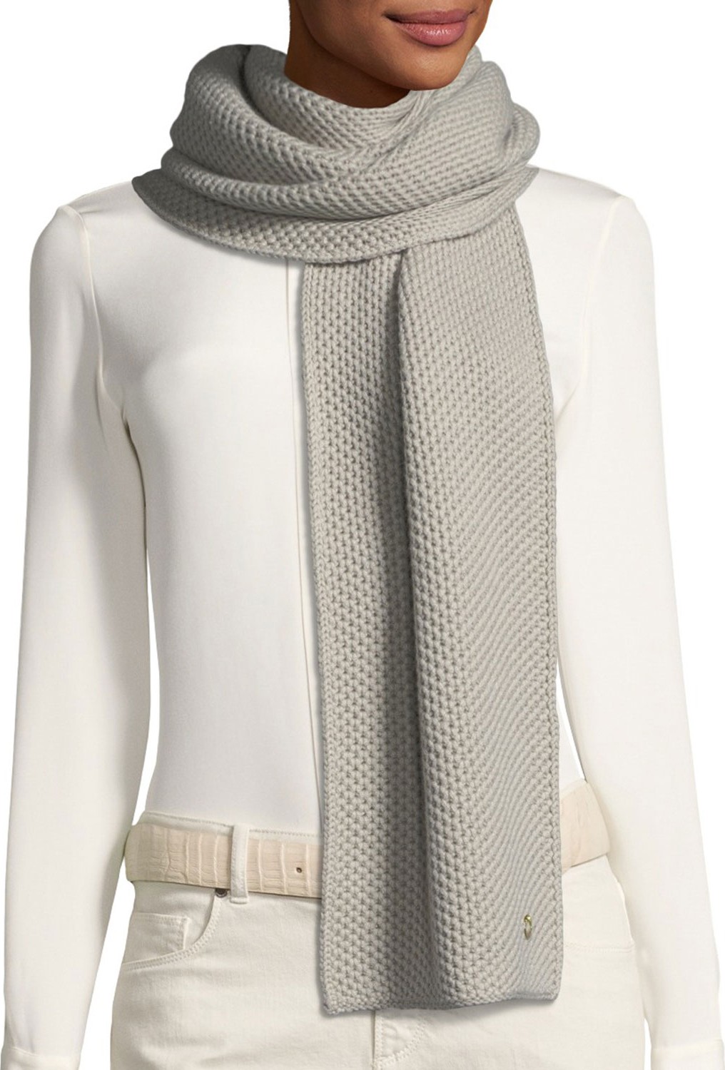 Loro Piana Cashmere Rougemont Knit Scarf