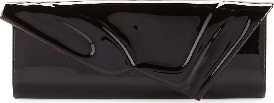 Christian Louboutin So Kate Patent East-West Clutch Bag, Black